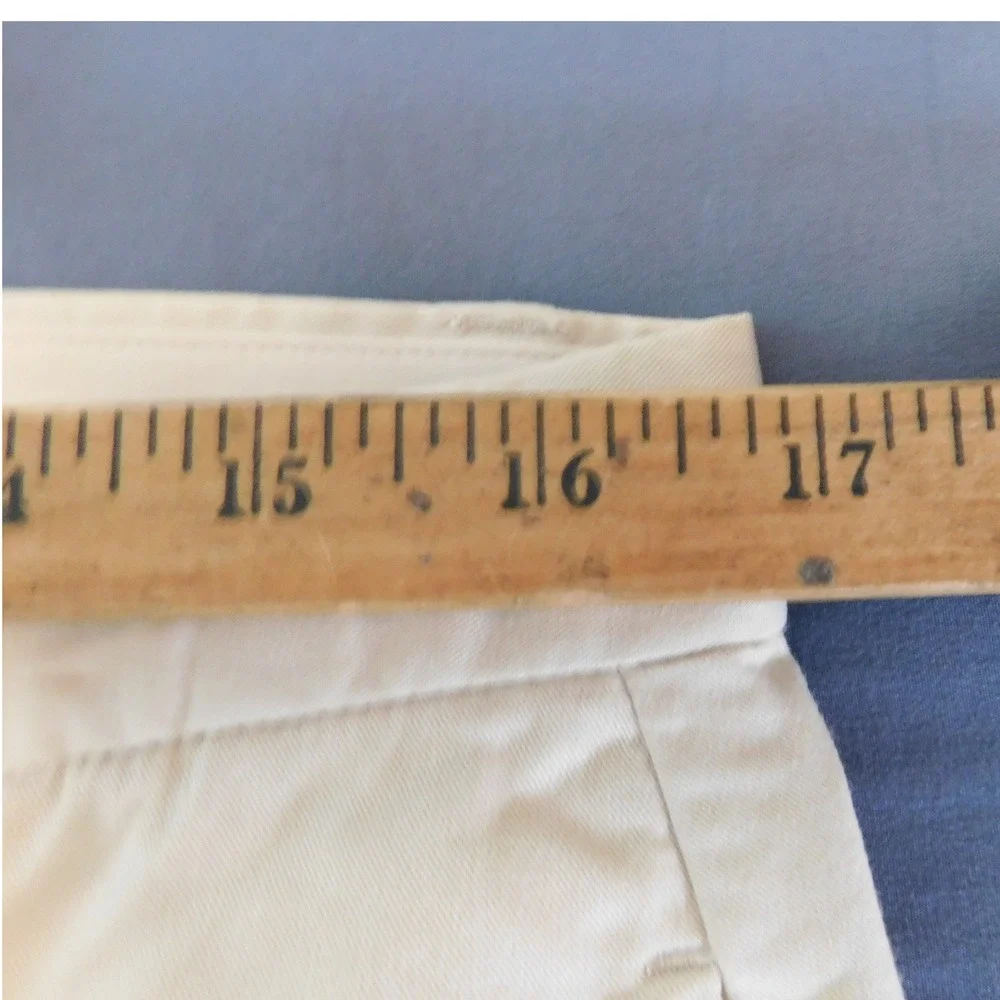 Banana Republic Stretch Chino Pants Mens 34R Khaki Tan Straight Leg Cotton Lycra